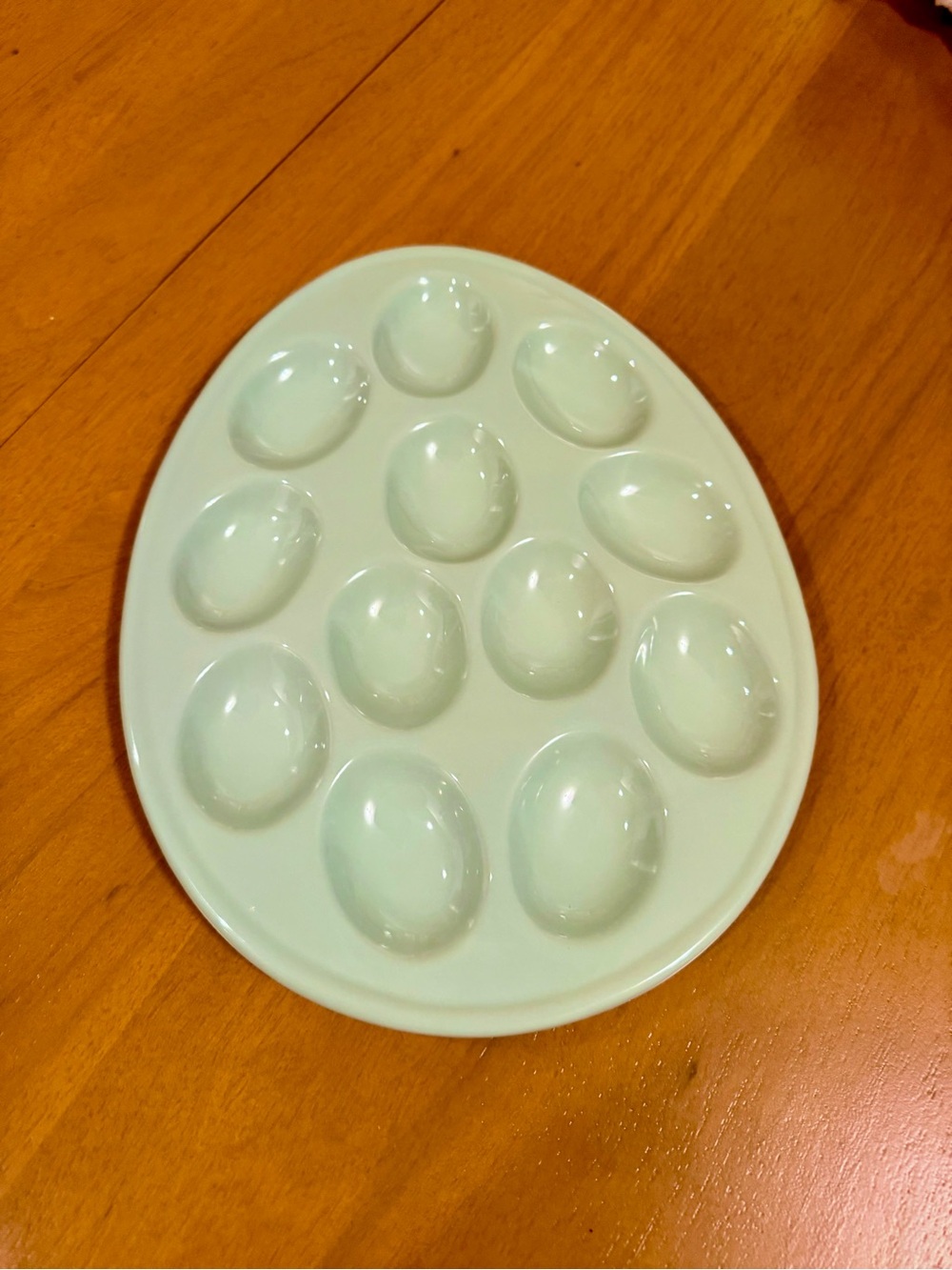 ND Exclusive Pastel Green Deviled Egg Plate